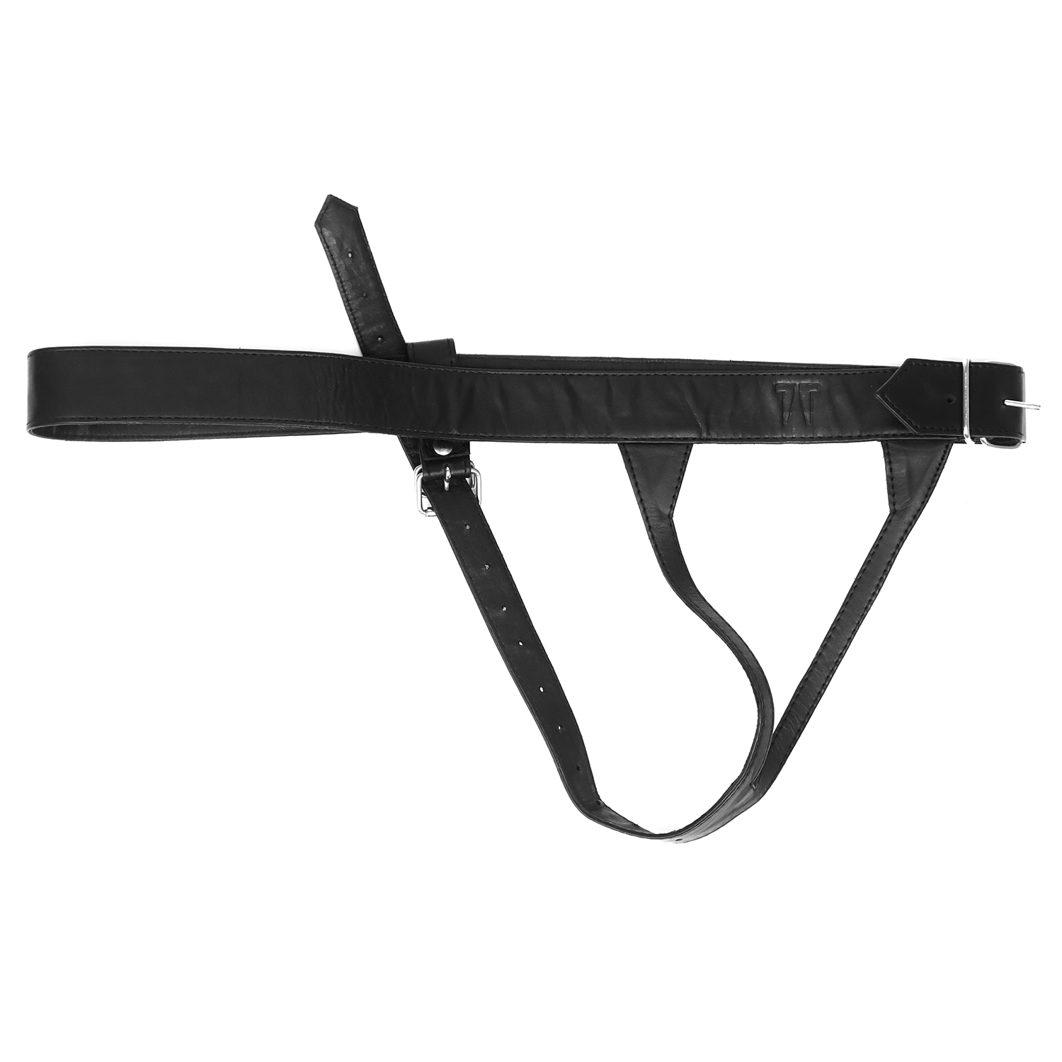 Open-Front Leather Plug Harness